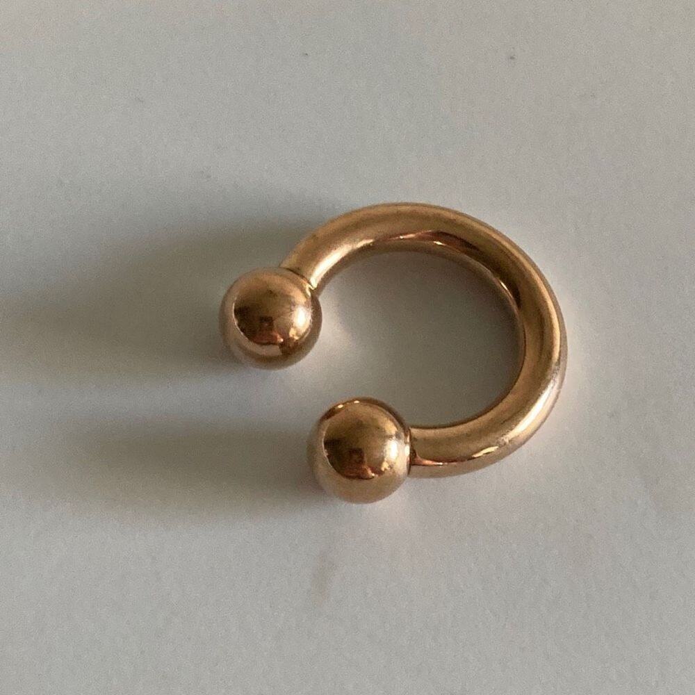 Body piercing screw back body jewelry 8g